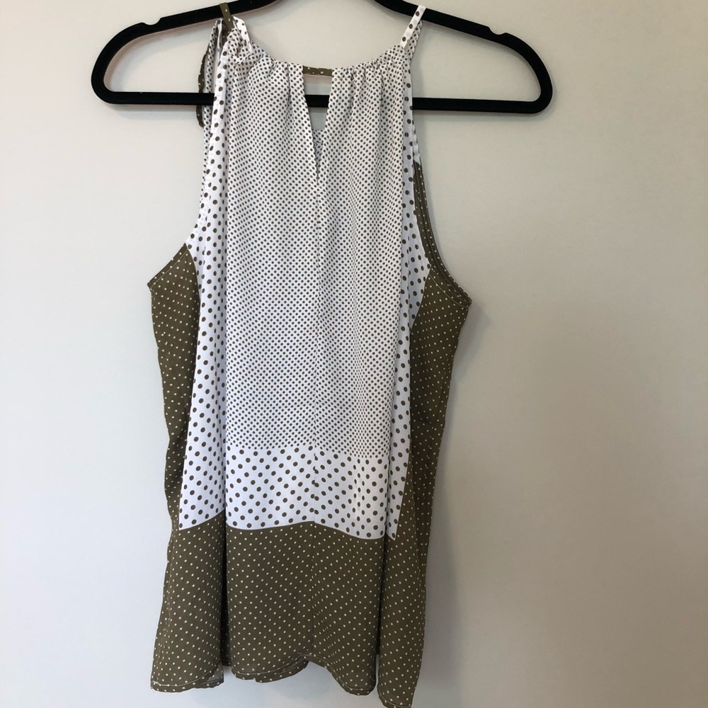 Olive Polka Dot Tank - Picture 3 of 6